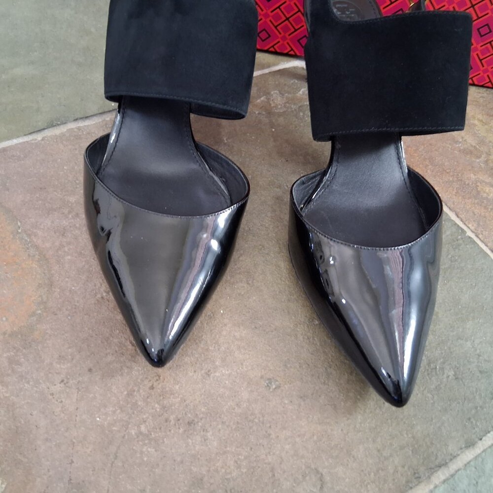 Tory Burch Black Patent Leather  Pump Heels - Picture 5 of 9